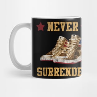 Trump Sneakers Never Surrender Pro Trump Retro Mug